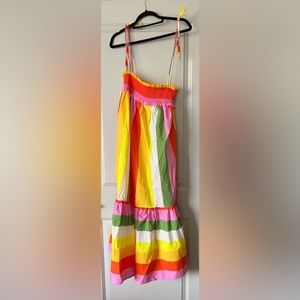 FARM Rio Mixed Neon Floral Midi Dress